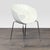 The Orbit chair was designed and manufactured in Italy circa 1970s. This minimalistic chair features a white resin plastic...