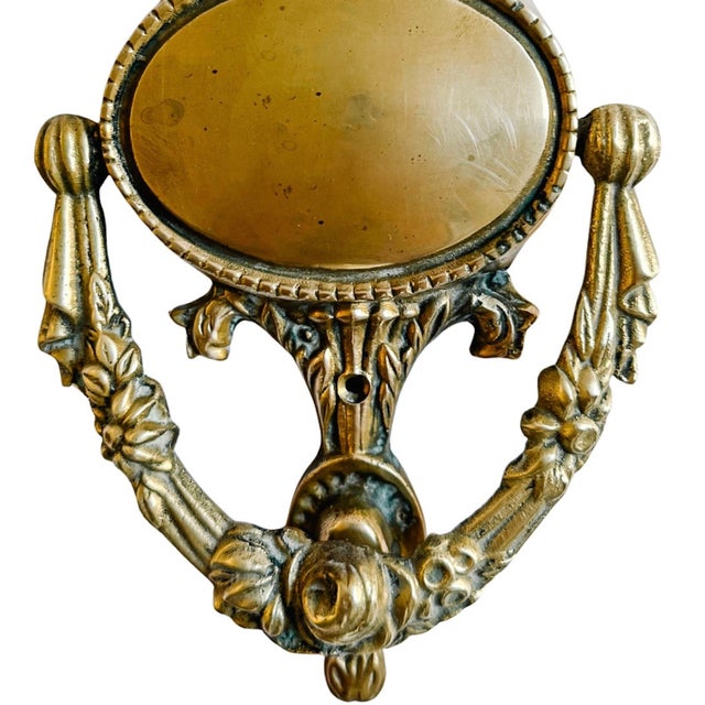 Late 19th Century Antique Victorian Brass Door Knocker For Sale - Image 5 of 6