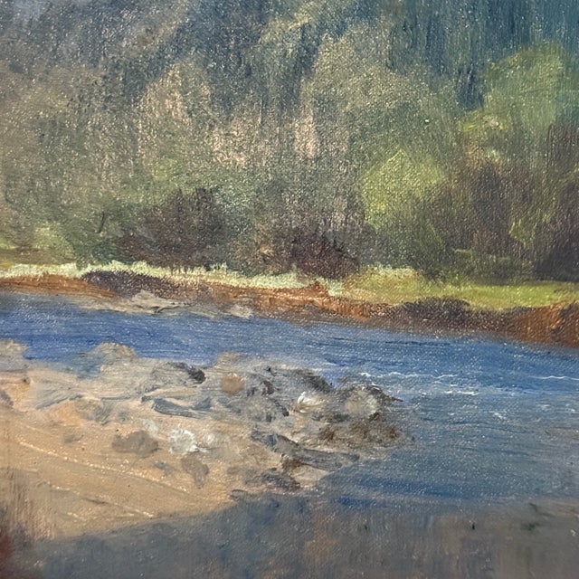 Impressionist Minerva Chapman “River Landscape” – Oil on Canvas (1858–1947) For Sale - Image 3 of 5