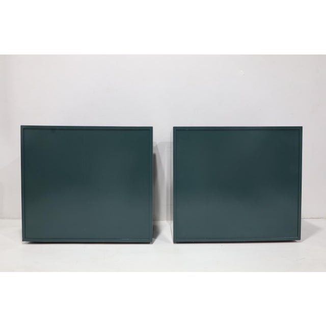 Wood Pair of Robsjohn-Gibbings for Widdicomb Chests Newly Lacquered in Deep Green For Sale - Image 7 of 11