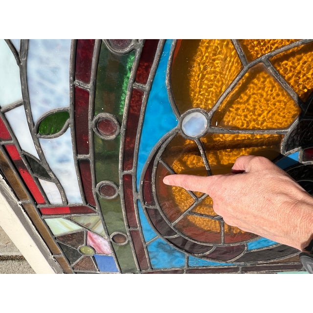 Pair of American Victorian Stained Glass Windows For Sale - Image 15 of 18