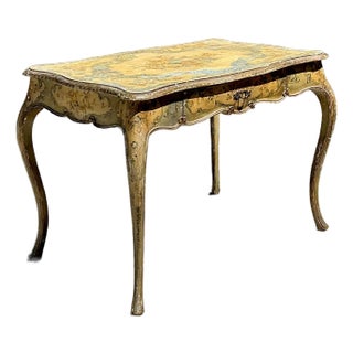 Vintage Italian Hand Painted Writing Desk For Sale