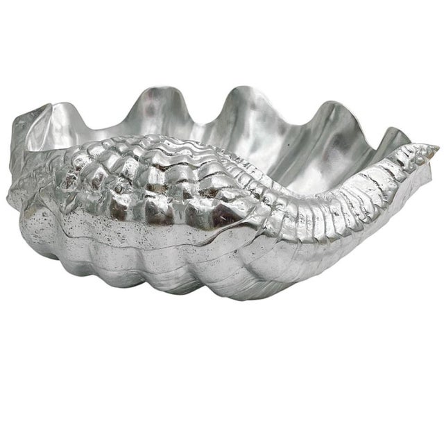 Mid-Century Modern Vintage Arthur Court Oversized Clam Shell Centerpiece Bowl For Sale - Image 3 of 7