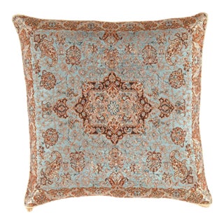 Pasargad DC L Blue Diamond Termeh Pillow For Sale
