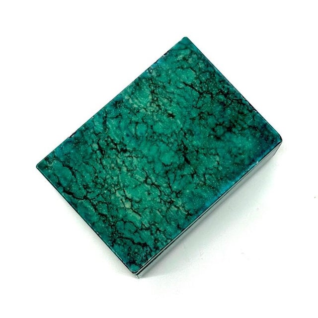 Mid-Century Malachite Stone Trinket or Jewelry Box For Sale - Image 11 of 12