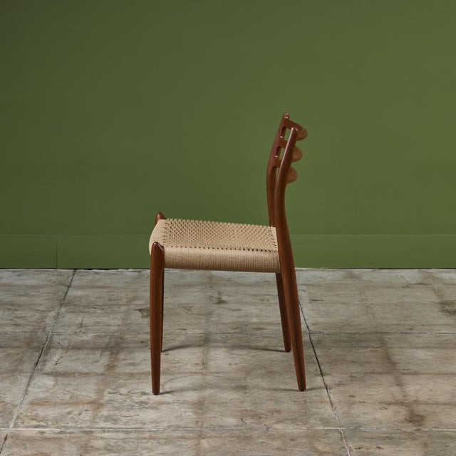1960s Model 78 Teak Dining Side Chair by n.o. Møller For Sale - Image 5 of 12