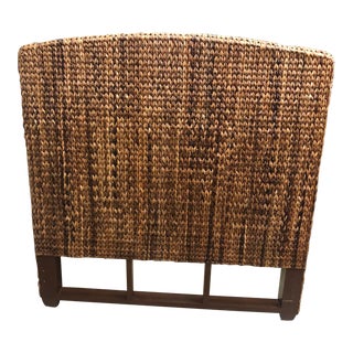 Pottery Barn Full Size Seagrass Headboard For Sale