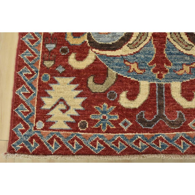 Suzani Runner 2’6” X 9’10” Red Wool Traditional Hand-Knotted Oriental Rug For Sale - Image 11 of 14