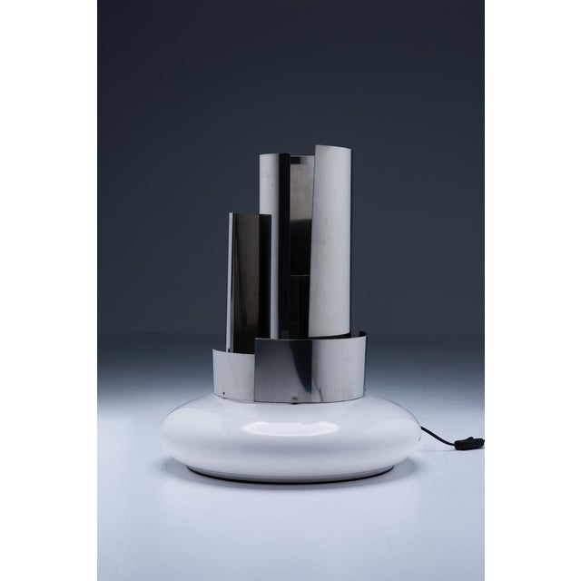 Silver Italian Floor Lamp by Giuseppe Calonaci, 1970s For Sale - Image 8 of 8