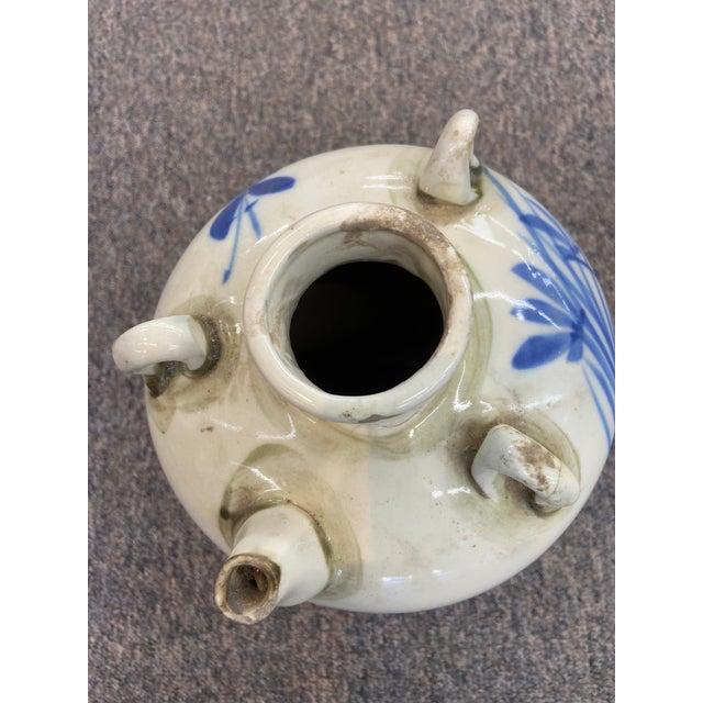 Antique Chinese Wine Jug Vessel With Blue Underglaze Chairish