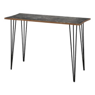 Vintage Formica Marbled Console Table For Sale