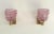 1990s Italian Art Deco Style Brass and Pink Rostrato Murano Glass Wall Sconces, 1990s, Set of 2 For Sale - Image 5 of 13