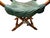 Traditional Vintage Faux Bois Draped Stool With Carved Bamboo X-Frame For Sale - Image 3 of 10