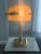 Lenox Quoizel for Lenox Mid-Century Modern Bone China and Brass Bankers Desk Lamp For Sale - Image 4 of 6