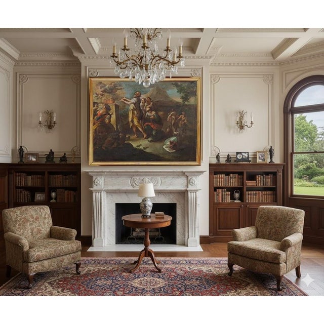 Noah's Sacrifice After the Flood, Oil on Canvas, 17th-18th Century For Sale - Image 3 of 10