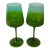 Venetian Wine Glasses a Pair For Sale