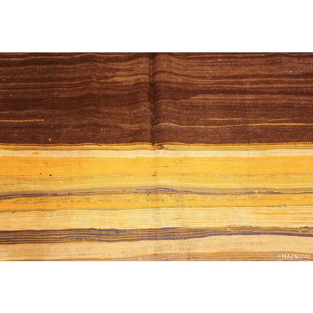 Moroccan Nazmiyal Collection Warm Colors Vintage Moroccan Flatweave Rug For Sale - Image 3 of 6