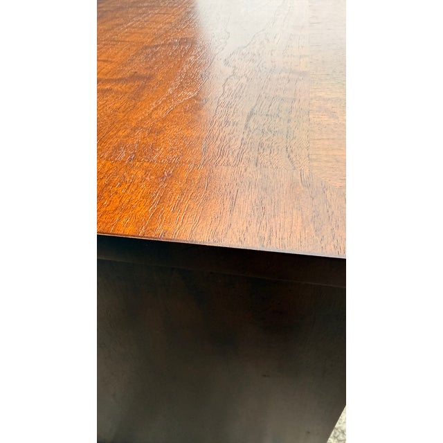 Vintage Kindel Grand Rapids Burl Wood Gentleman’s Chest With Brass Hardware For Sale - Image 10 of 14