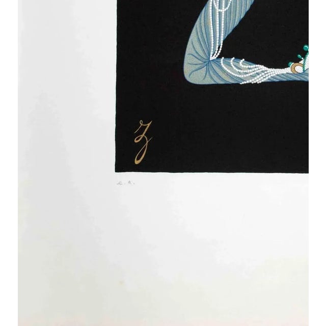 Letter z - from the suite letters of the alphabet is a contemporary artwork realized by erté (romain de tirtoff)....