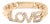 0.12ctw Diamond Love Band Ring, 14k Yellow Gold, Ring Size 7 For Sale