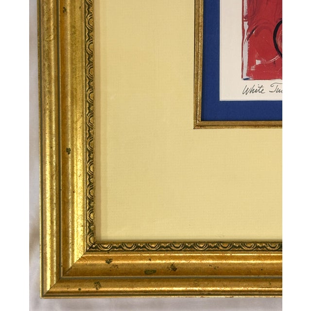 Printmaking Materials Signed and Framed Limited Edition Michele Kennedy Lithograph 'White Tulips' Numbered '1175/1500' For Sale - Image 7 of 16