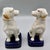 Mid 20th Century Pair of Vintage Staffordshire-Style Ceramic Labrador Figurines — Cobalt Blue Base, Gilt Detail For Sale - Image 5 of 9