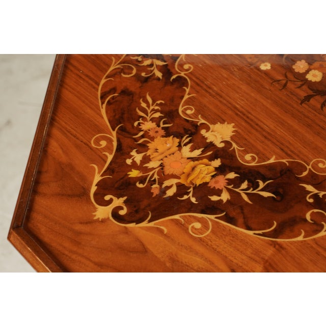 Wood Late 20th Century Italian Marquetry Casino Table Chess Backgammon Roulette Cards For Sale - Image 7 of 15