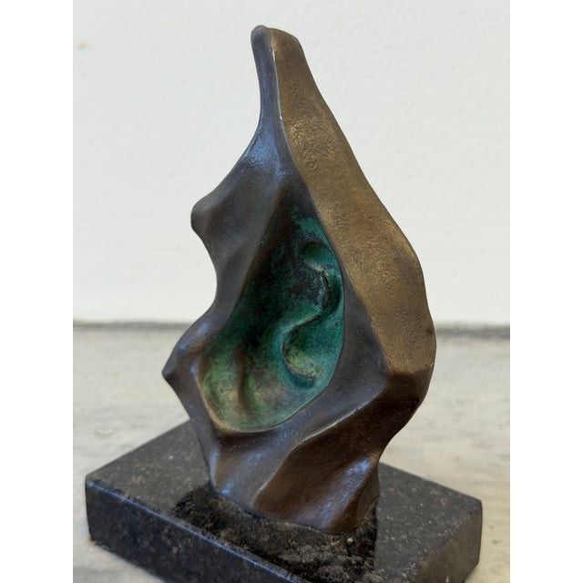 Mid-Century Brazilian Modern Abstract Bronze Sculpture on Granite Base, 1960s For Sale - Image 9 of 12
