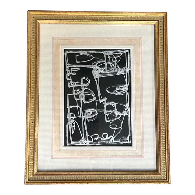 Contemporary Original Wayne Cunningham Metallic Abstract Marker Drawing For Sale