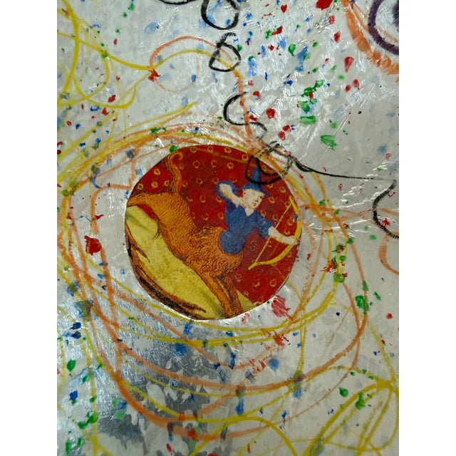 Hand Blown Glass Plate of Medieval Scenes + Stand For Sale - Image 11 of 12