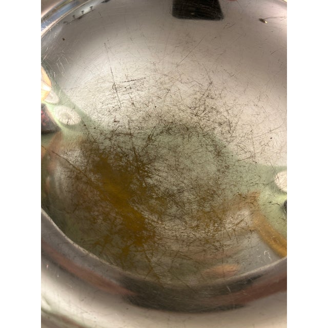 Vintage Silver Plate Over Copper 16.5” Rococo Style Punch Bowl For Sale - Image 9 of 10