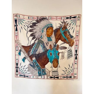 Hermès Scarf Apparat Des Plaines Foulard en Soie A. Tzapoff For Sale