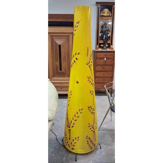 Large Vintage Tropical Style Sculptural Floor Lamp, 1970s For Sale - Image 4 of 8