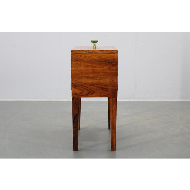 Mid-Century Danish Unfolding Sewing Box in Wood and Brass, 1960s For Sale - Image 14 of 16