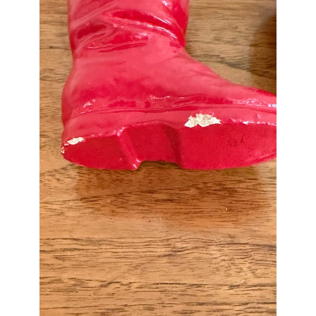 1930s German Pulp Paper Mache Santa Boot Candy Holders, Set of 2 For Sale - Image 12 of 12