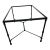 1970s Neo Classic Giacometti Styled Black Wrought Iron Outdoor Dining Table For Sale