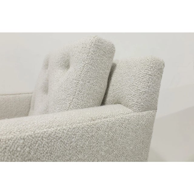 Edward Wormley for Dunbar Lounge Chairs in Holly Hunt Boucle - Set of 2 For Sale - Image 10 of 12