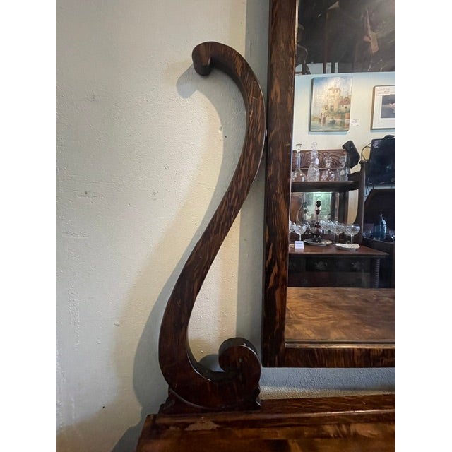 Early 20th Century Oak Dresser With Pivoting Mirror For Sale - Image 4 of 7