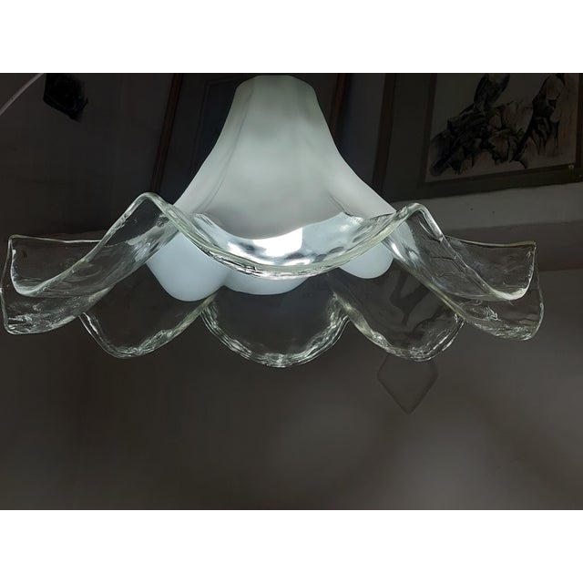 Mid-Century White Murano Glass Pendant Lamp from La Murrina, 1970s For Sale - Image 7 of 12