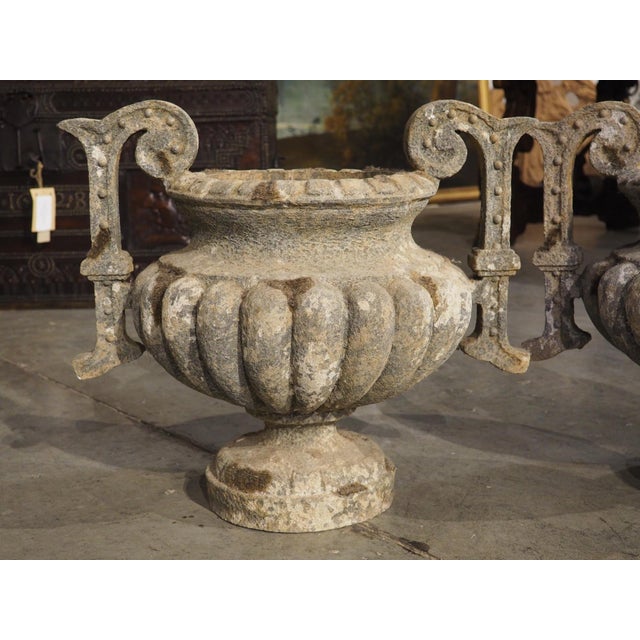 Pair of French Faux Limestone Jardiniere Theater Elements, 20th Century For Sale - Image 18 of 18