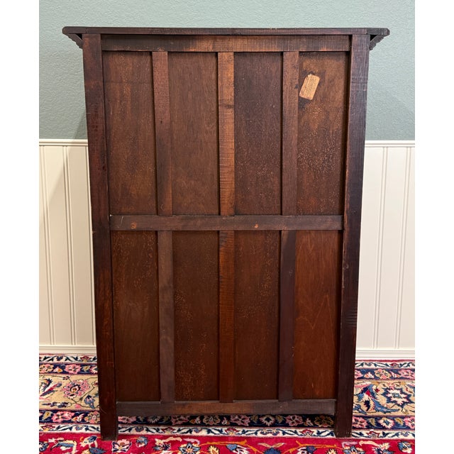 Antique French Gothic Linen Altar Wine Storage Cabinet Bookcase Bar Liquor Oak For Sale - Image 17 of 18