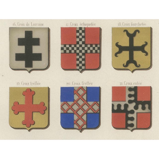 Heraldic Crosses Continued, 1851, Paper | Chairish