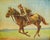 A spirited glimpse of English sporting life, this circa 1930 oil painting by Ernest Payne (1903–1994) captures a racehorse...