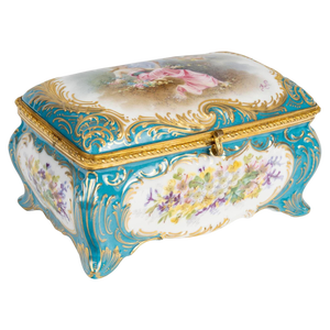 19th Century Napoleon III Sèvres Porcelain Box in Gilt Brass Mounting