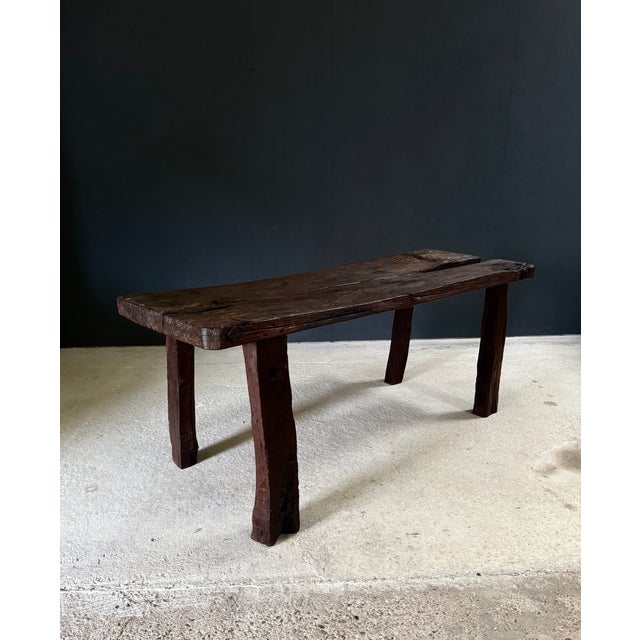 Wood Early 19th Century Handcrafted Carved Workbench For Sale - Image 7 of 18