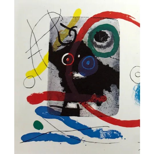 Joan Miro Original Lithograph Dm11151 Derriere Le Miroir 1965 For Sale