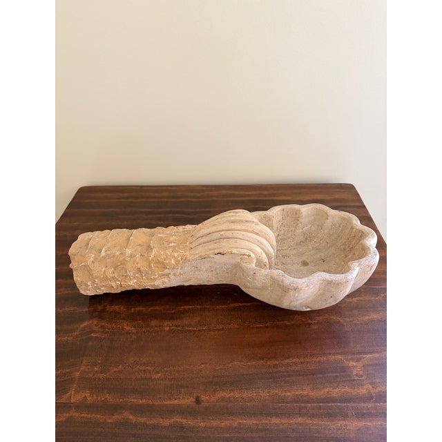 Renaissance 19th Century Italian Marble Shell Font From a Catholic Church For Sale - Image 3 of 12