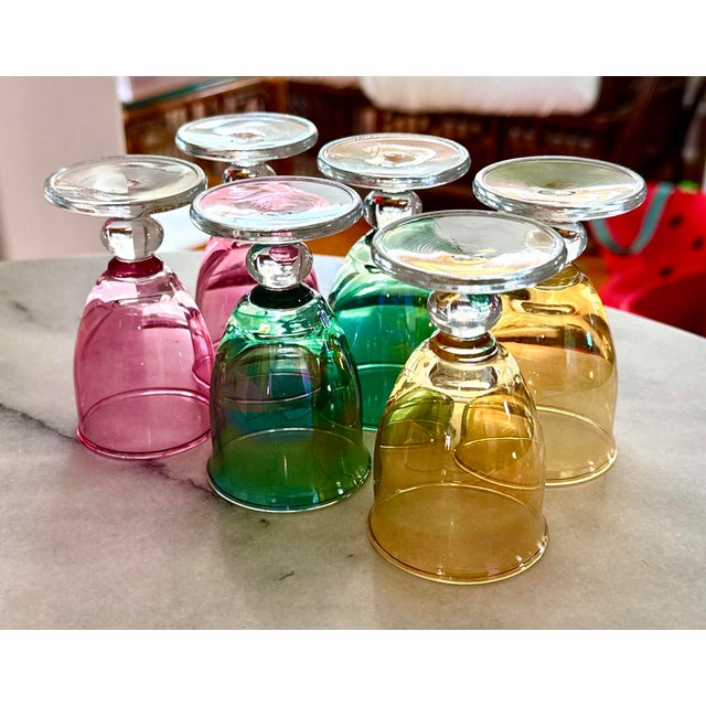 Vintage Italian Cordial Glasses by I Preziosi - Set of 6 For Sale - Image 10 of 12