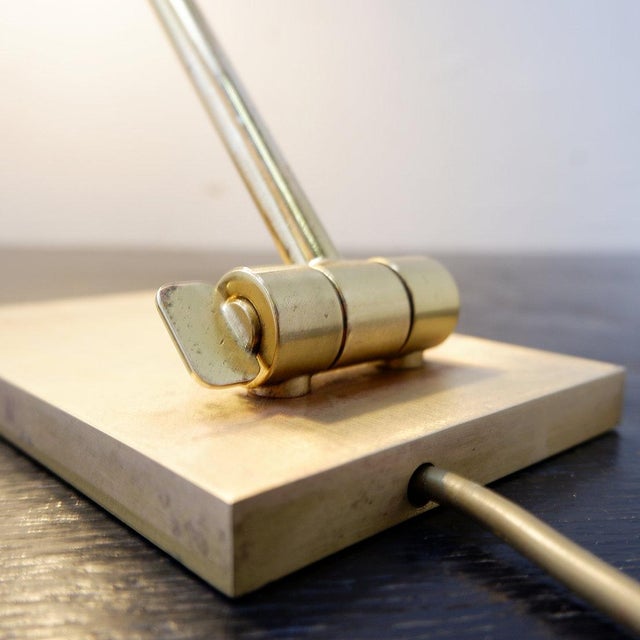 Vintage Brass Articulating Desk Lamps by Stéphane Davidts, Belgium, Set of 2 For Sale - Image 6 of 16