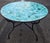 48" Handcrafted All Emerald Moroccan Mosaic Table, Fish Scale Style For Sale In Orlando - Image 6 of 7